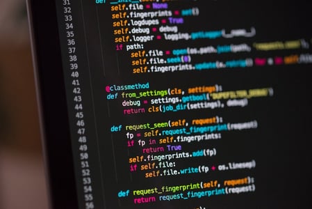 Code informatique Python sur écran d'ordinateur