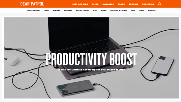 Ejemplo de marketing de afiliados: Amazon con Gear Patrol