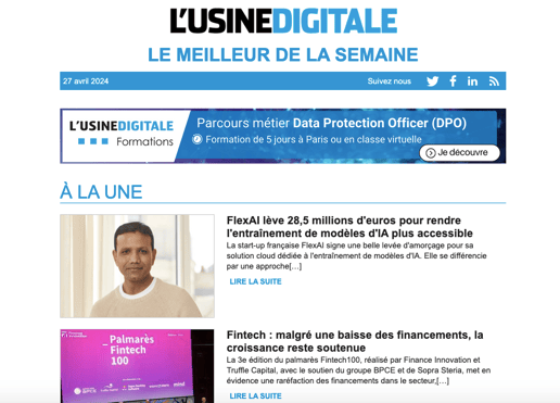 newsletter usine digitale