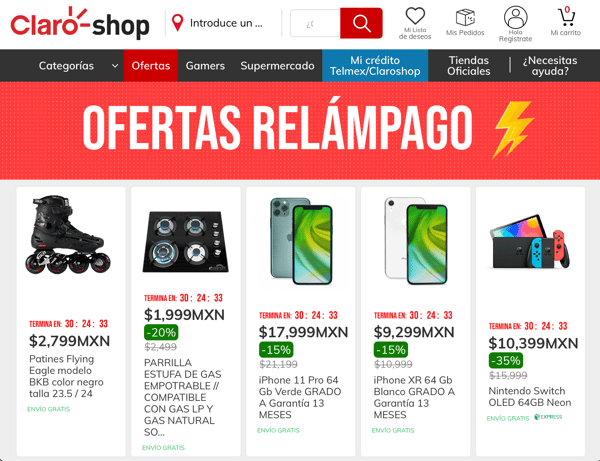 Ejemplo AIDA: oferta para motivar a la acción