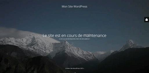 Page de maintenance