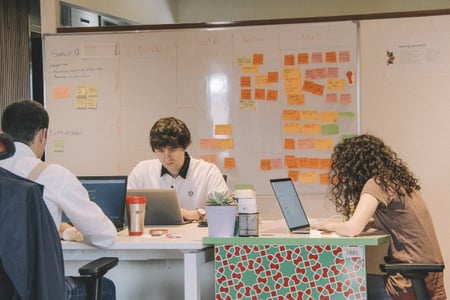 collaborateurs organisés selon une structure matricielle