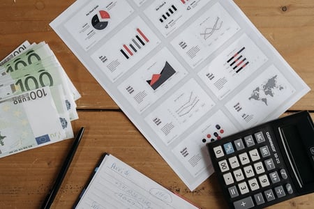 graphiques et calculatrice pour définir la valeur nette actuelle