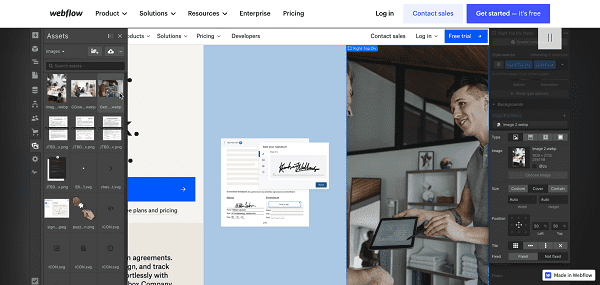 aperçu cms webflow