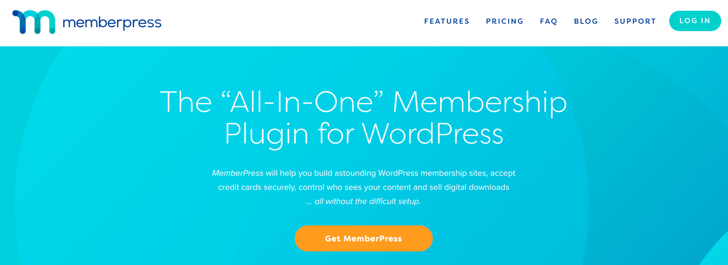 the homepage for the wordpress membership site plugin memberpress