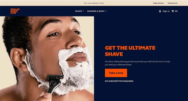 Dollar Shave Club sells shaving and skincare equipment on a subscription basis.