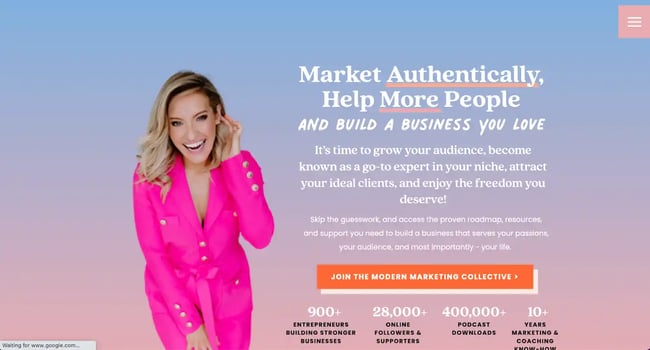 The Modern Marketing Collective was started by Emily Osmond, an entrepreneur who has been through the journey of starting and building her own business.