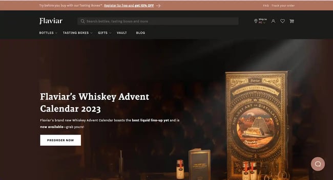  Flaviar is a club that offers individual bottles or tasting boxes so members can sample their favorites and discover new vintages. 