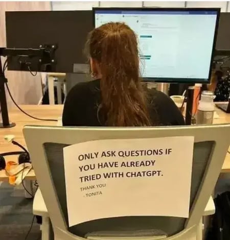 meme about using chatgpt