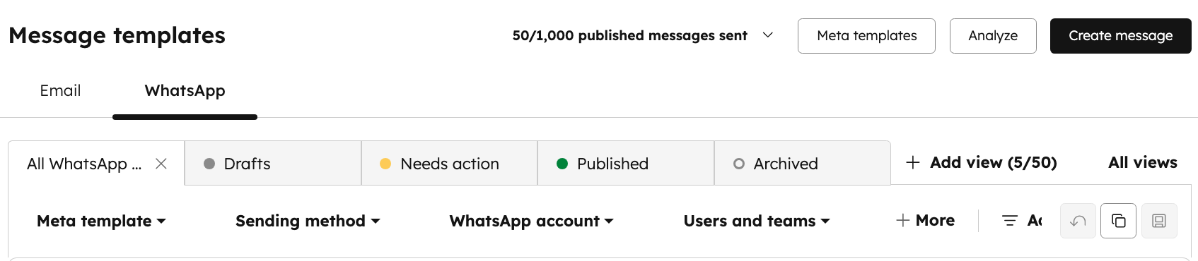 Customize and manage WhatsApp message templates