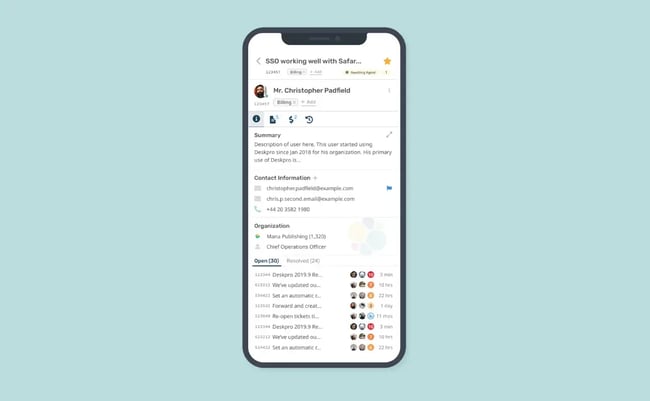 deskpro mobile help desk software 