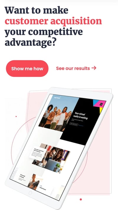mobile website design: lean labs homepage