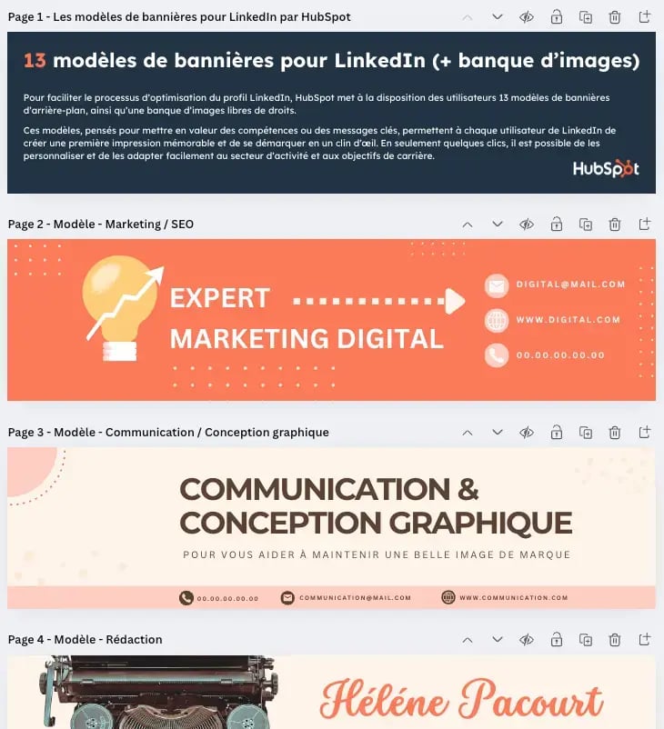 modèles bannières