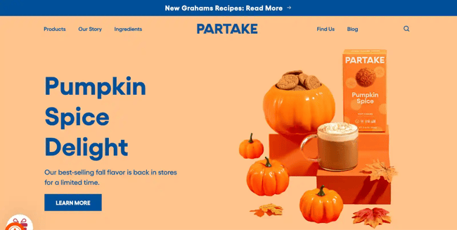 modernwebsitedesignexamples - partake foods
