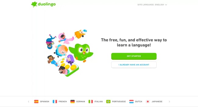modernwebsitedesignexamples - duolingo
