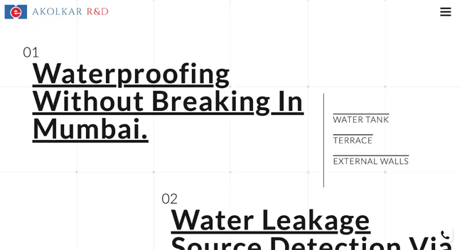 modernwebsitedesignexamples - akolkar waterproofing