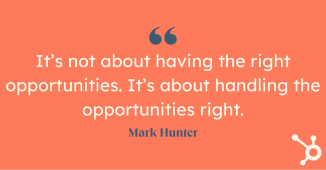 motivational prospecting quote from mark hunter