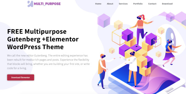 multipurpose portfolio elementor template