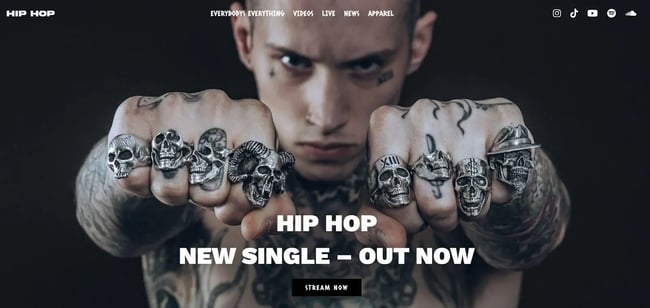 WordPress themes for music bands.