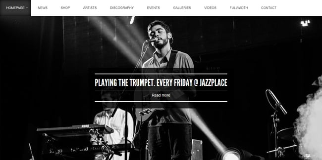 A WordPress theme for sound producers  Acoustic.