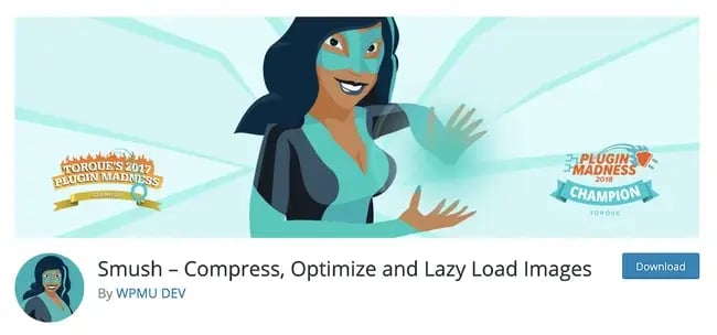 product page for the WordPress plugin smush