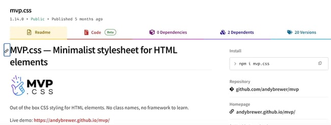 css framework, mvp