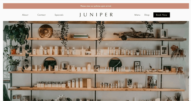 nail salon website example juniper