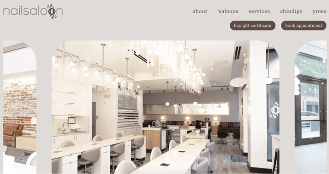 nail salon website example nail saloon