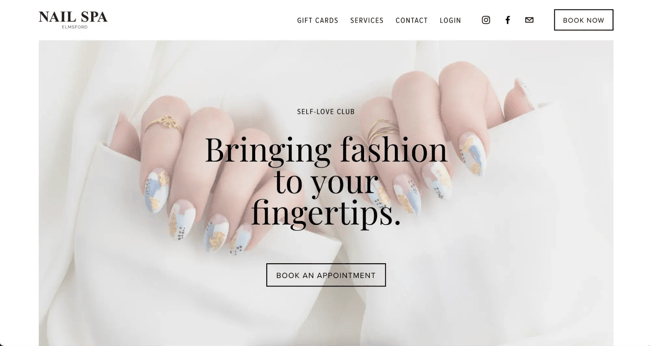 nail salon website example nail spa