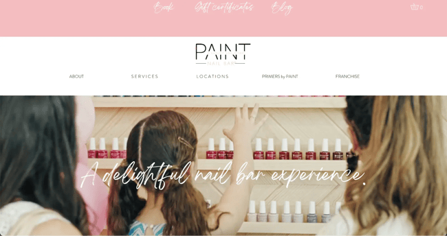 nail salon website example paint bar