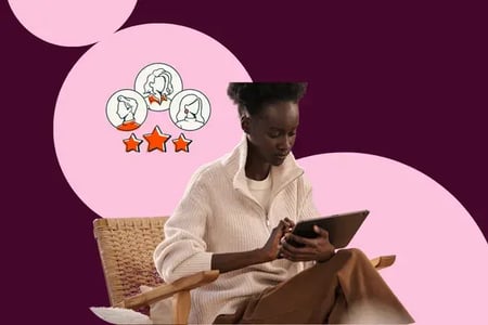 woman using nail salon website to book an appointment for 