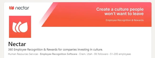 Nectar LinkedIn banner, create a culture people wont want to leave.