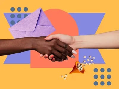 networking mistakes represented  by people shaking hands