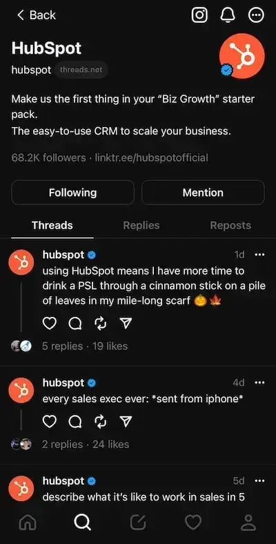 new social media platforms, hubspot on threads