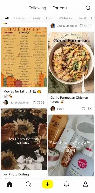 new social media platforms, lemon8 screenshot