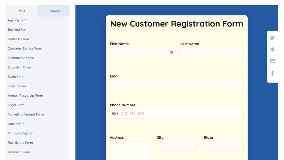 10 Free New Customer Form Templates for Capturing Customer Information