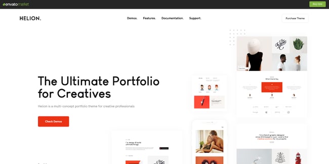 Newsletter WordPress themes, Helion is a great WordPress theme with newsletter features