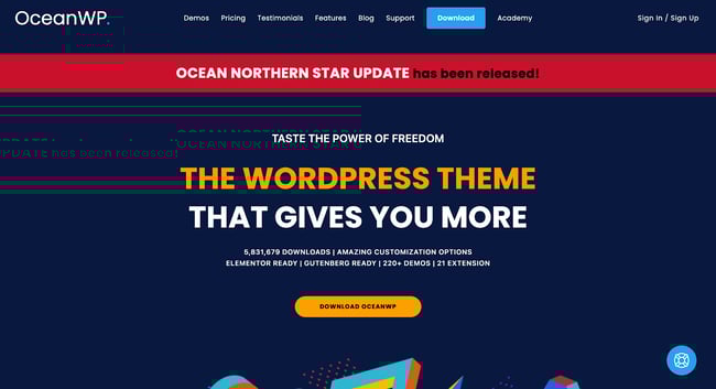 Newsletter WordPress themes, the OceanWp WordPress theme is a powerful theme that uses Page Builders to make creating websites and blogs easy