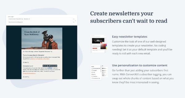Newsletter Software Tool: ConvertKit