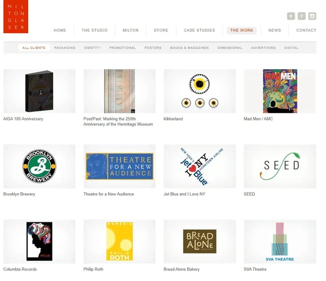 notable design work from Milton Glaser