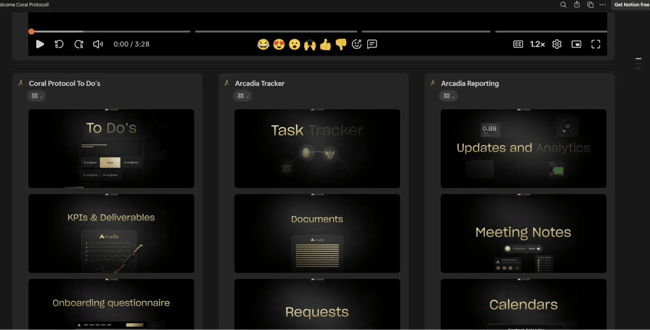 notion based onboarding system, notion page interface