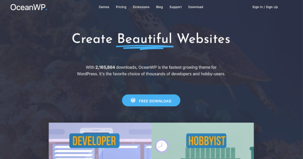 ocean wp elementor theme