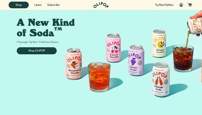 website color themes, olipop