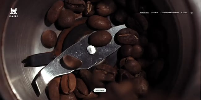 oliver��s coffee coffee shop website design