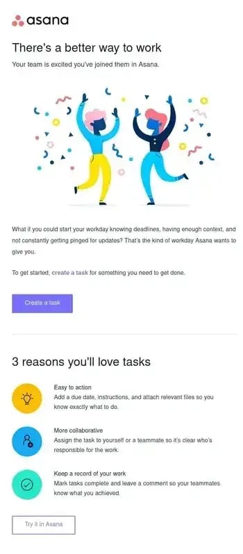 onboarding email example from asana