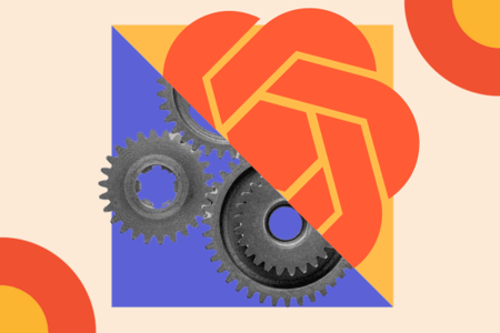 a visual representation of open ai's API with graphics