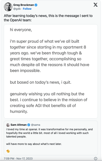 openai cofounder greg brockman resigns