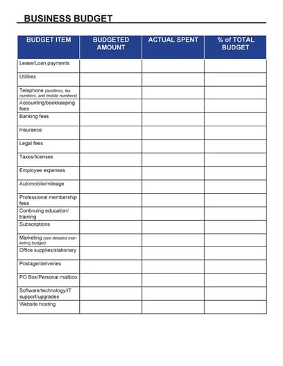 list out your operating expenses