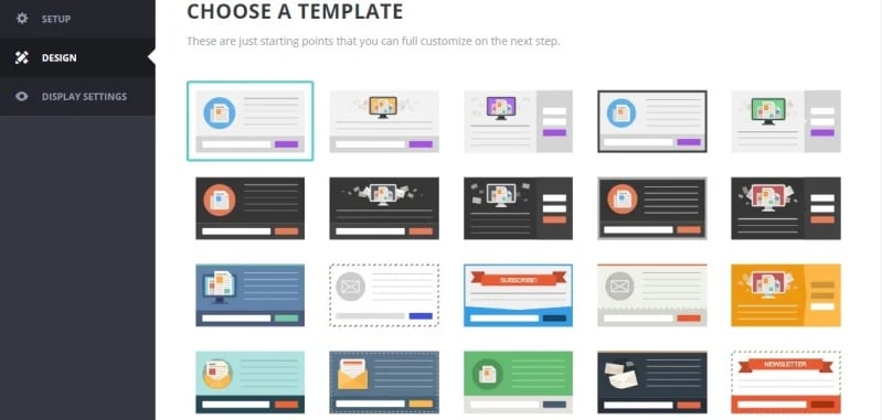 optin form templates in the bloom plugin