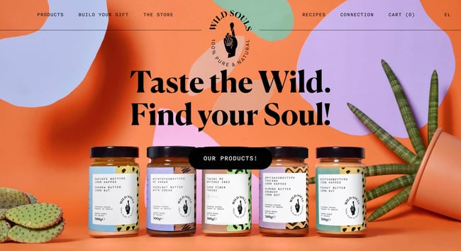 homepage of the orange website wild souls